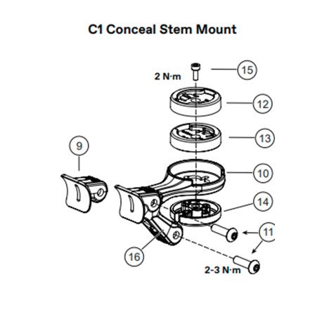 Support de compteur potence Conceal K18053 Cannondale